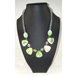 Green Chalcedony Beaded Necklace